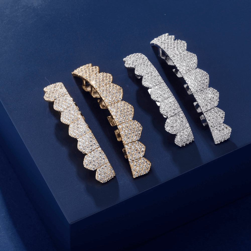 CZ Cluster Premium Grillz 14K - ICECI
