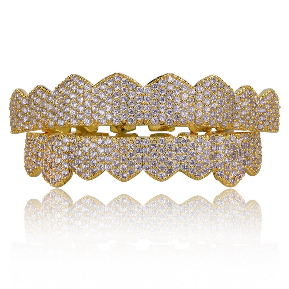 CZ Cluster Premium Grillz 14K - ICECI