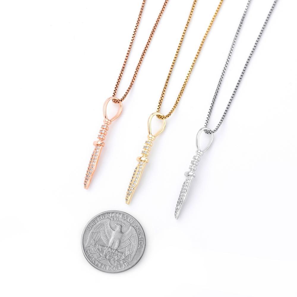 Dagger Pendant 14K x Sterling Silver - ICECI