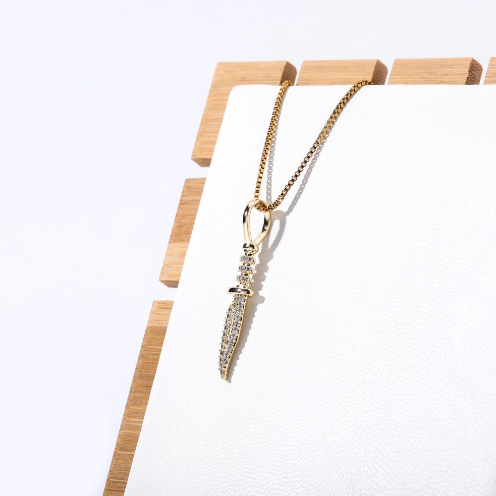 Dagger Pendant 14K x Sterling Silver - ICECI
