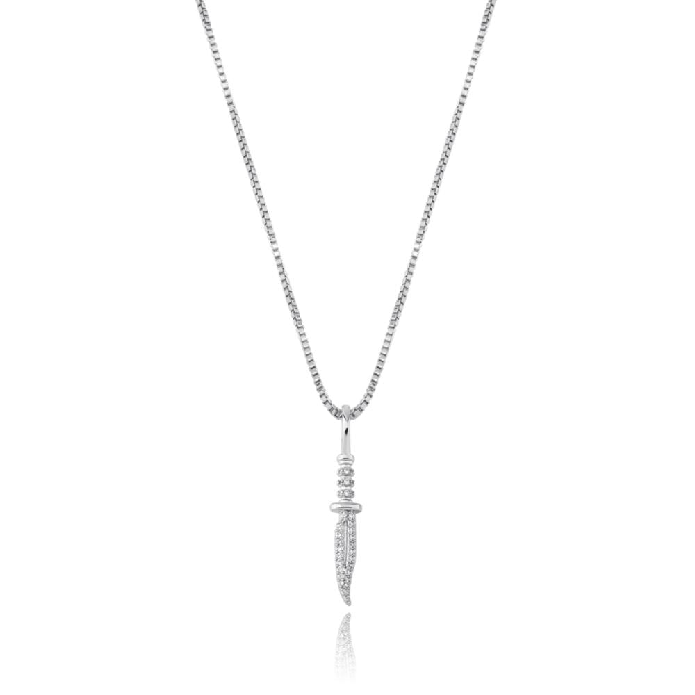 Dagger Pendant 14K x Sterling Silver - ICECI