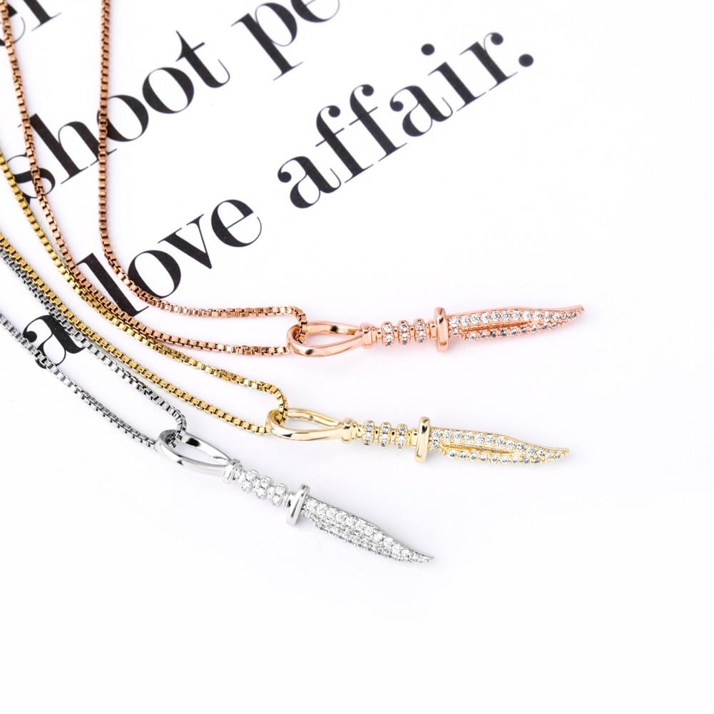Dagger Pendant 14K x Sterling Silver - ICECI