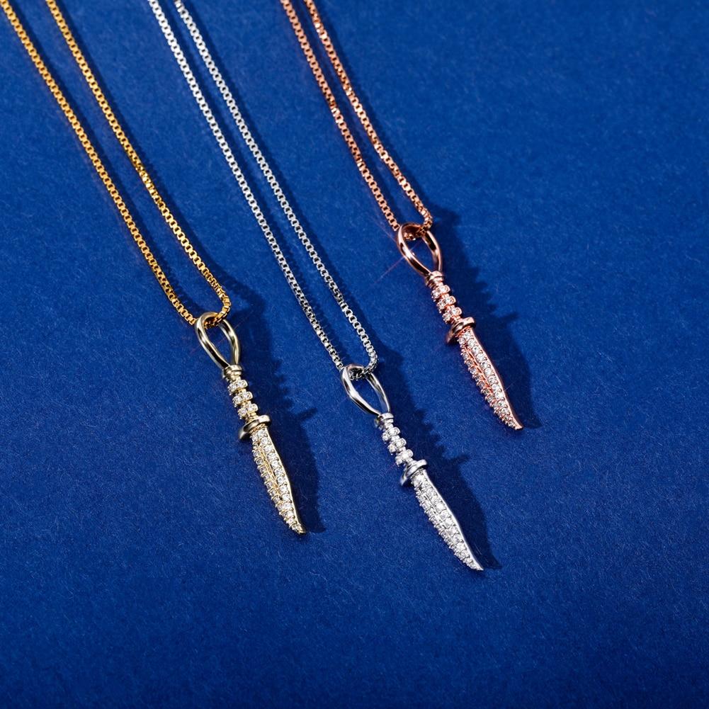 Dagger Pendant 14K x Sterling Silver - ICECI