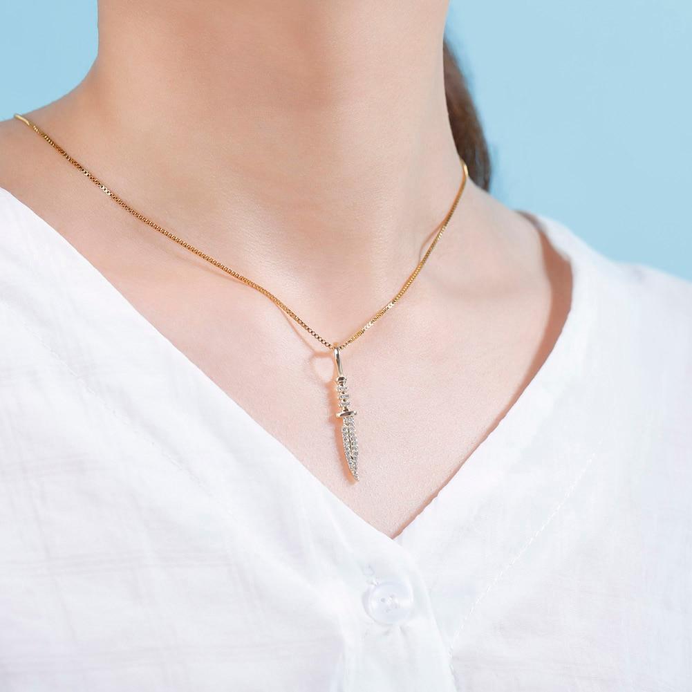 Dagger Pendant 14K x Sterling Silver - ICECI