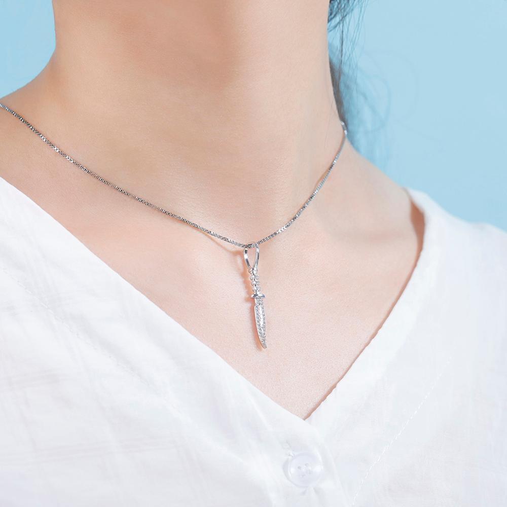 Dagger Pendant 14K x Sterling Silver - ICECI