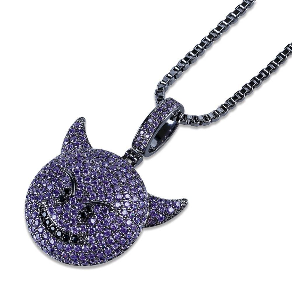 Demon Emoticon Pendant 14K - ICECI