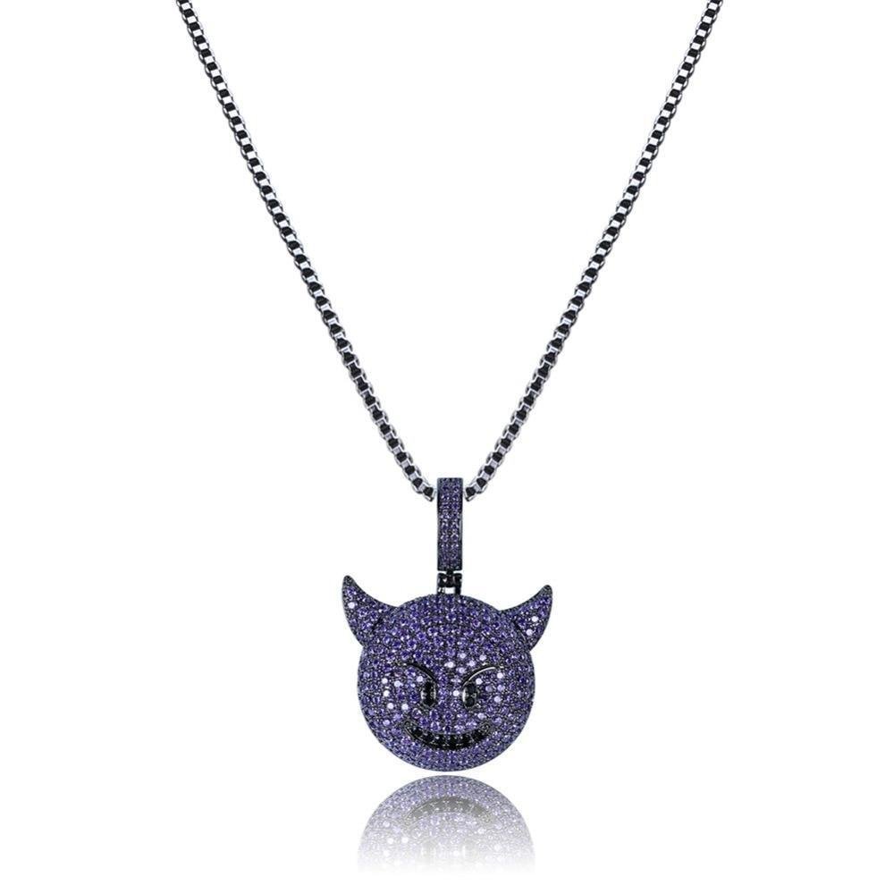 Demon Emoticon Pendant 14K - ICECI