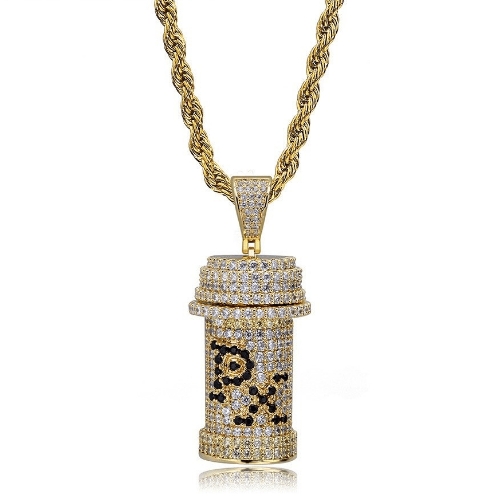 Detachable Medicine Bottle Pendant 18K - ICECI
