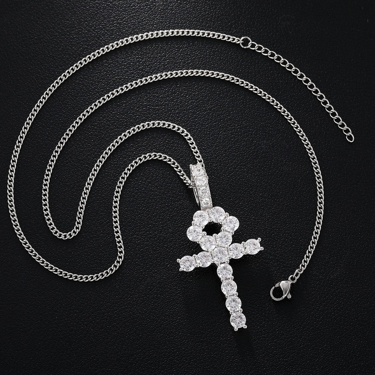 Diamond Ankh Pendant 18K x Moissanite - ICECI