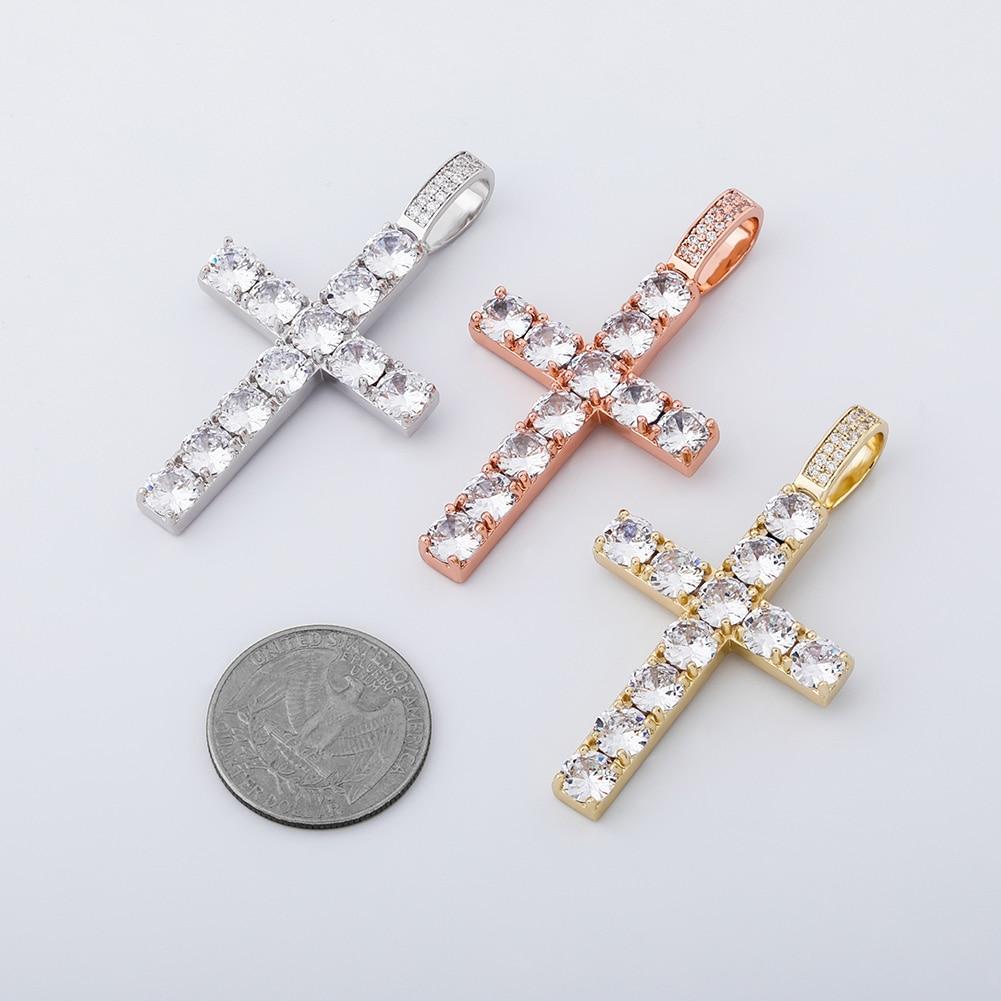 Diamond Cross Pendant 14K - ICECI