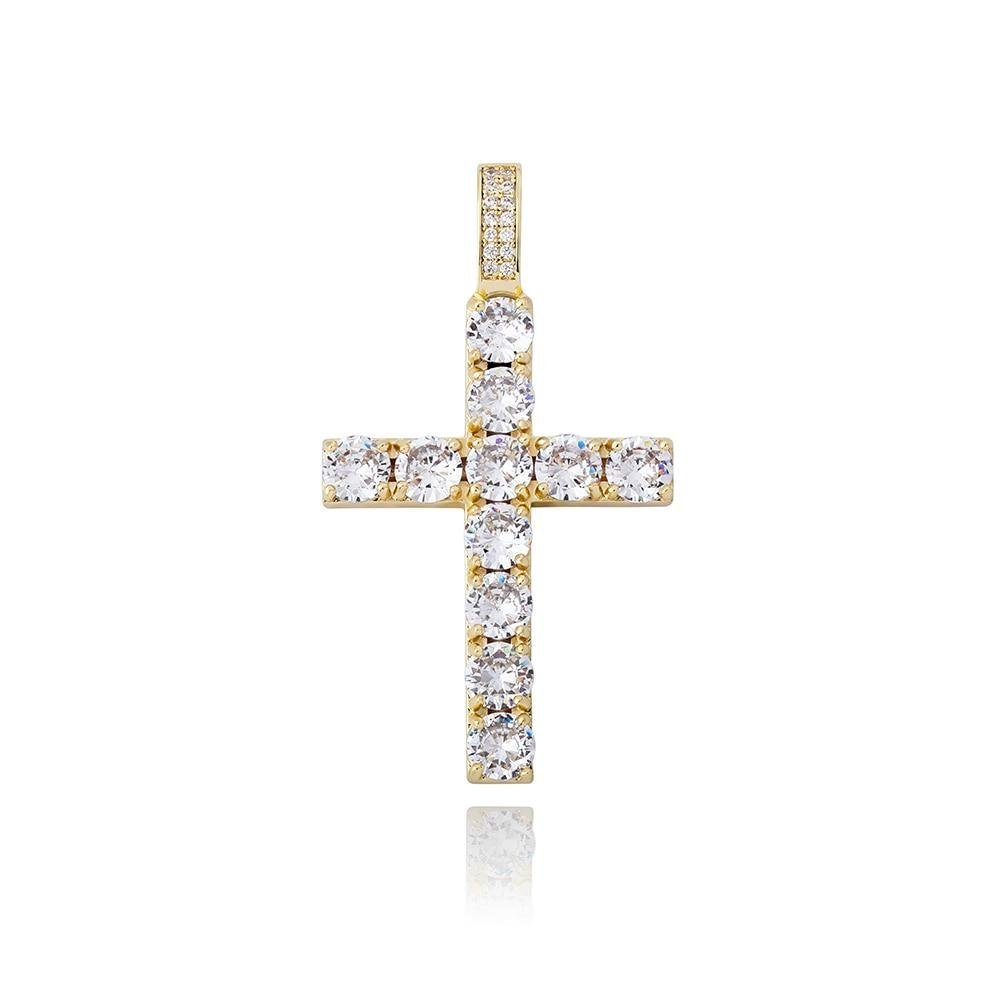 Diamond Cross Pendant 14K - ICECI