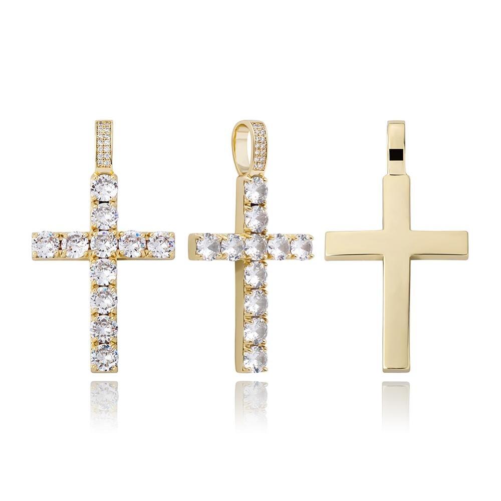 Diamond Cross Pendant 14K - ICECI