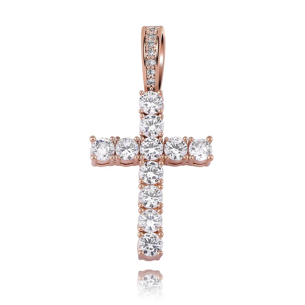 Diamond Cross Pendant 18K - ICECI