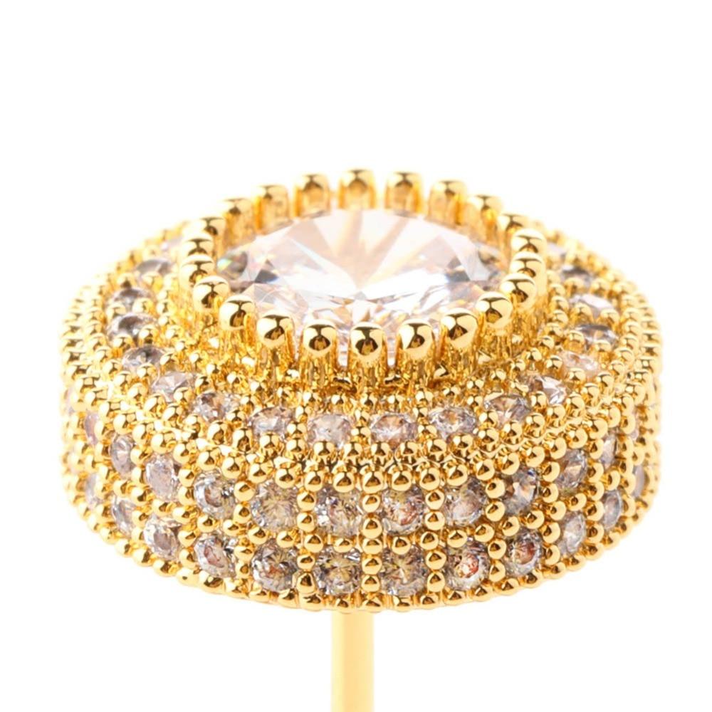 Diamond Halo Stud Earrings 14K - ICECI