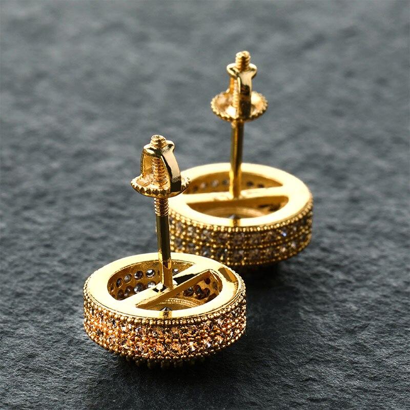 Diamond Halo Stud Earrings 14K - ICECI