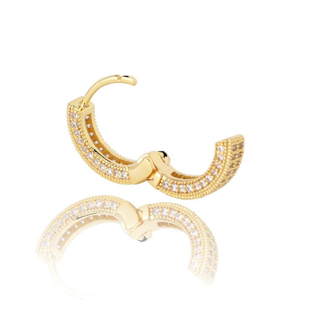Diamond Hoop Earrings 18K - ICECI