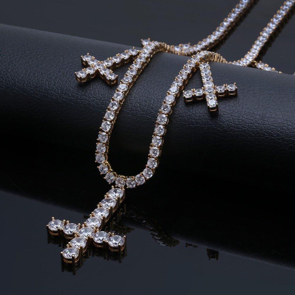 Diamond Inverted Cross Tennis Chain 18K - ICECI