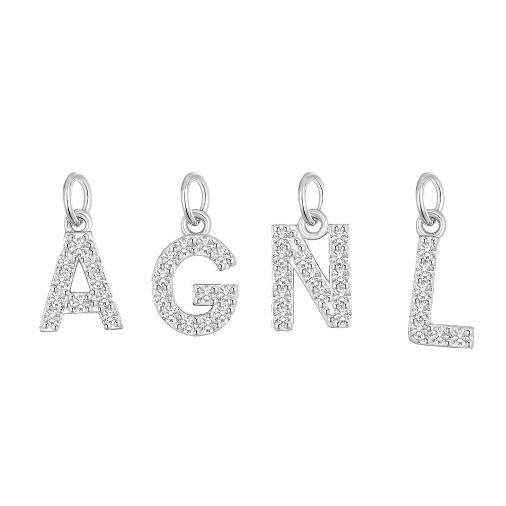 Diamond Letter Pendant 18K x Moissanite - ICECI