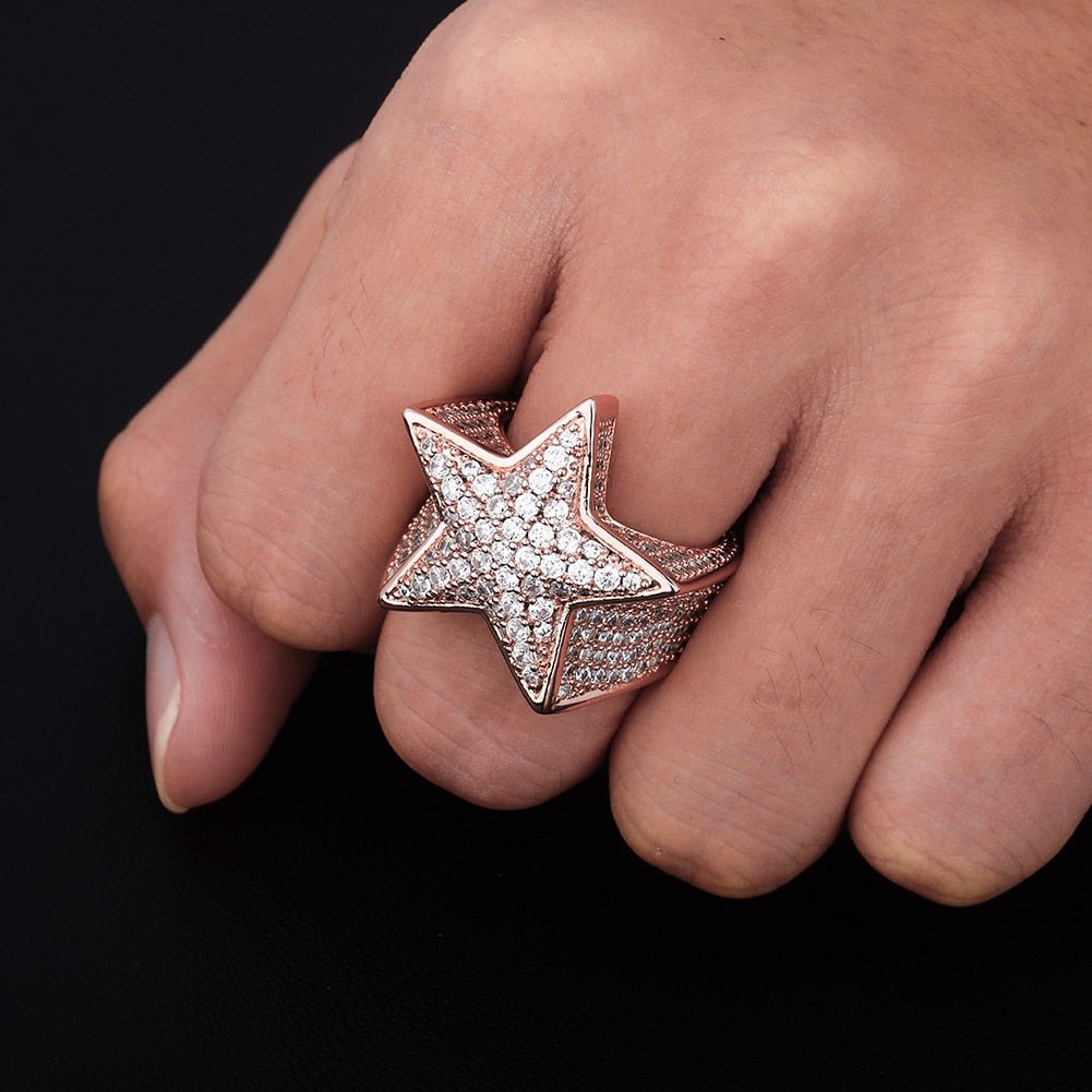 Diamond Star Ring 14K - ICECI