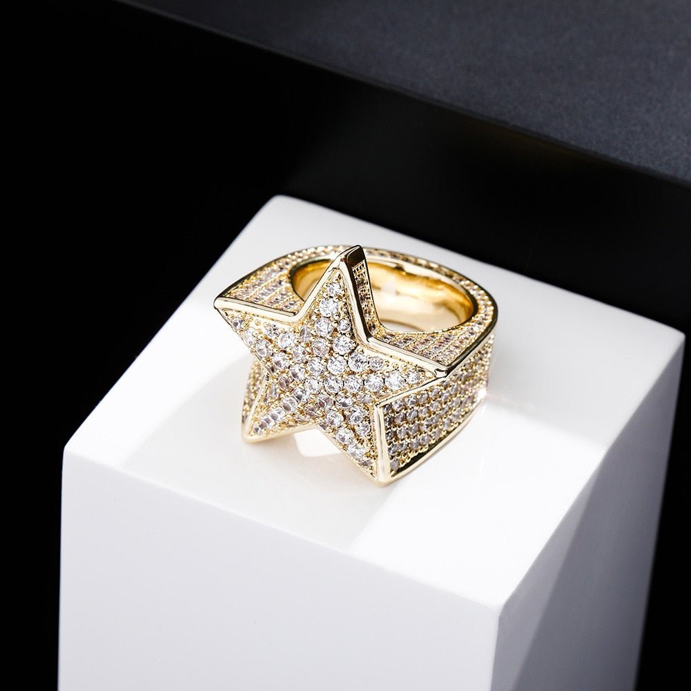 Diamond Star Ring 14K - ICECI