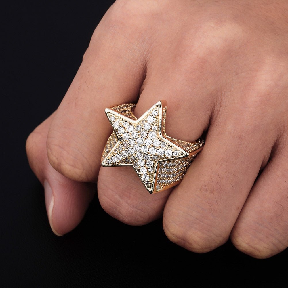 Diamond Star Ring 14K - ICECI