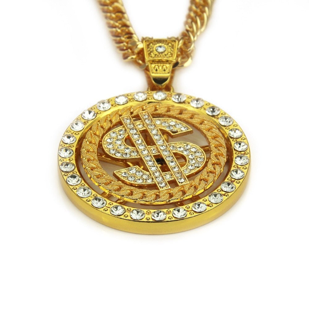 Dollar Sign Pendant 18K - ICECI