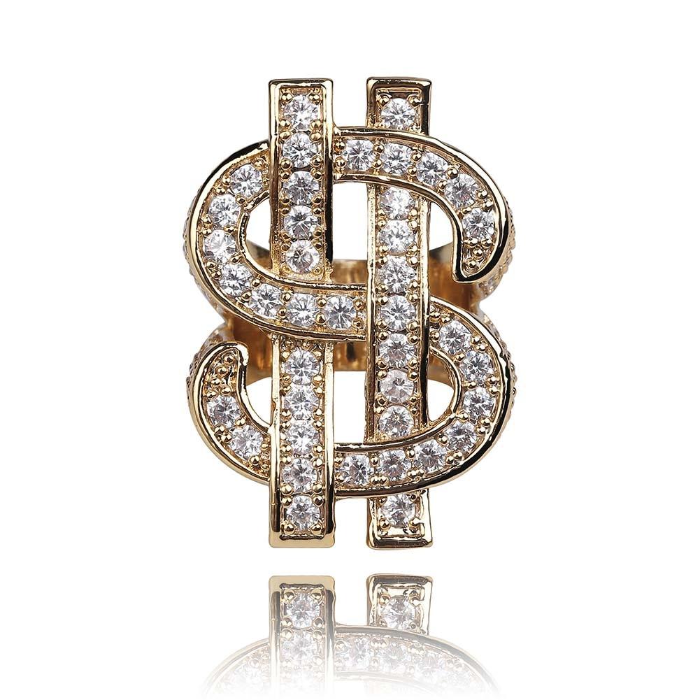 Dollar Sign Ring 14K - ICECI