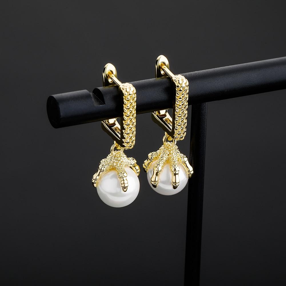 Dragon Claw Pearl Earrings 14K - ICECI