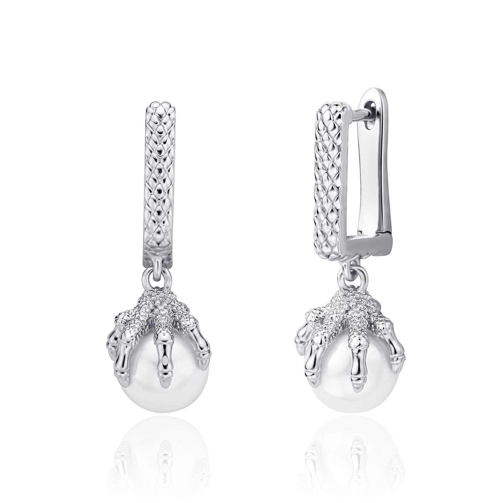 Dragon Claw Pearl Earrings 14K - ICECI