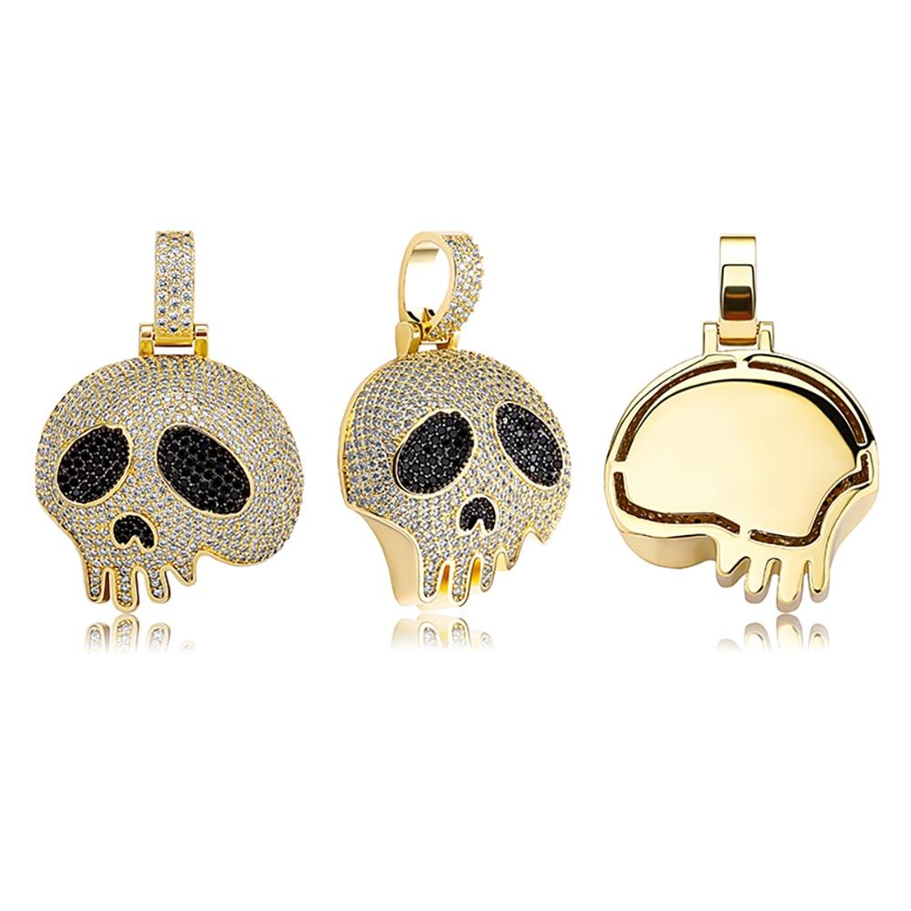Drip Skull Pendant 14K - ICECI
