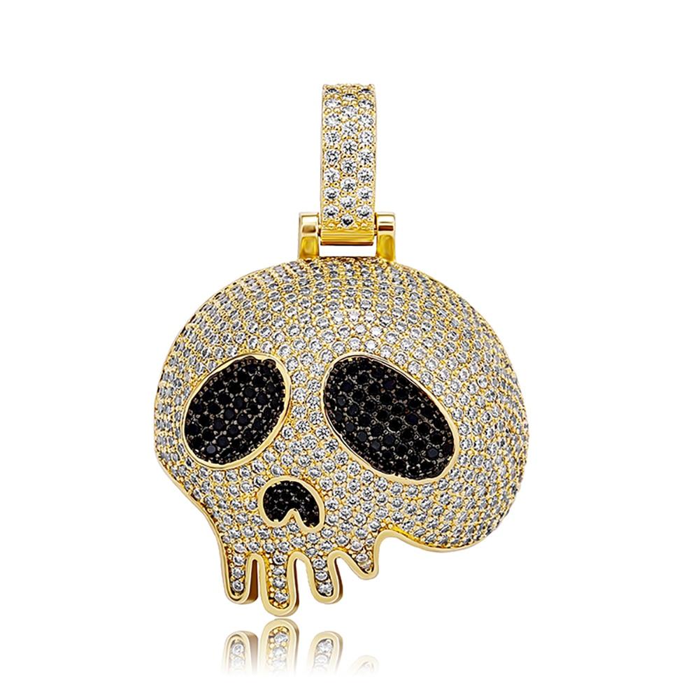 Drip Skull Pendant 14K - ICECI