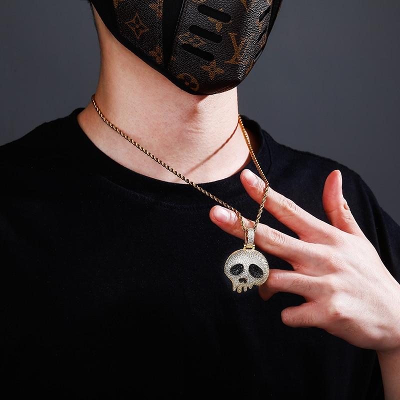 Drip Skull Pendant 14K - ICECI