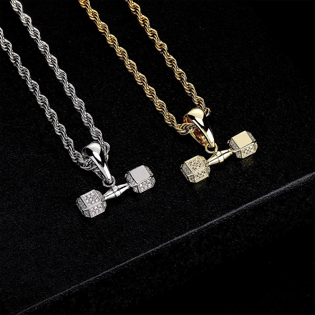Dumbbell Pendant 14K - ICECI