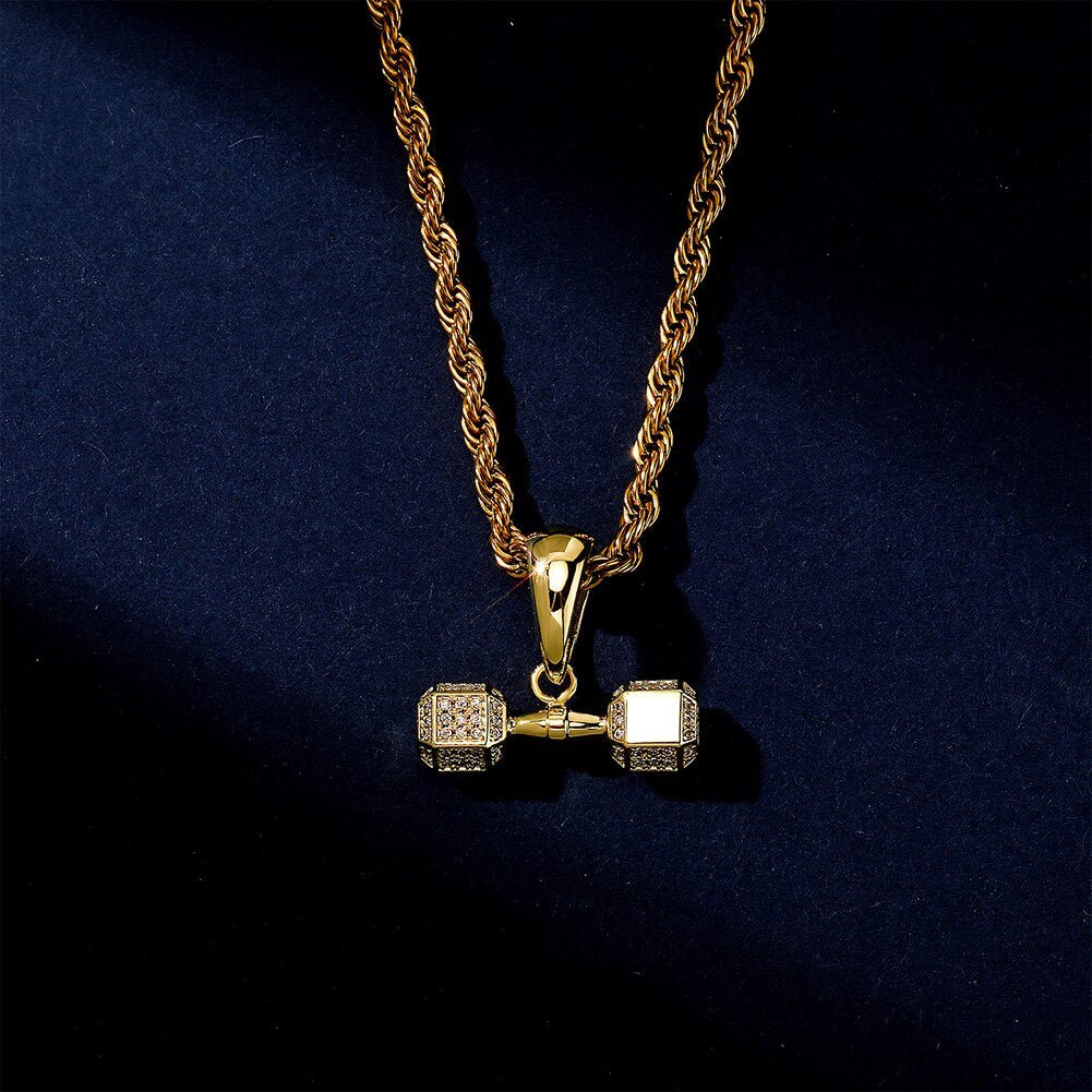 Dumbbell Pendant 14K - ICECI