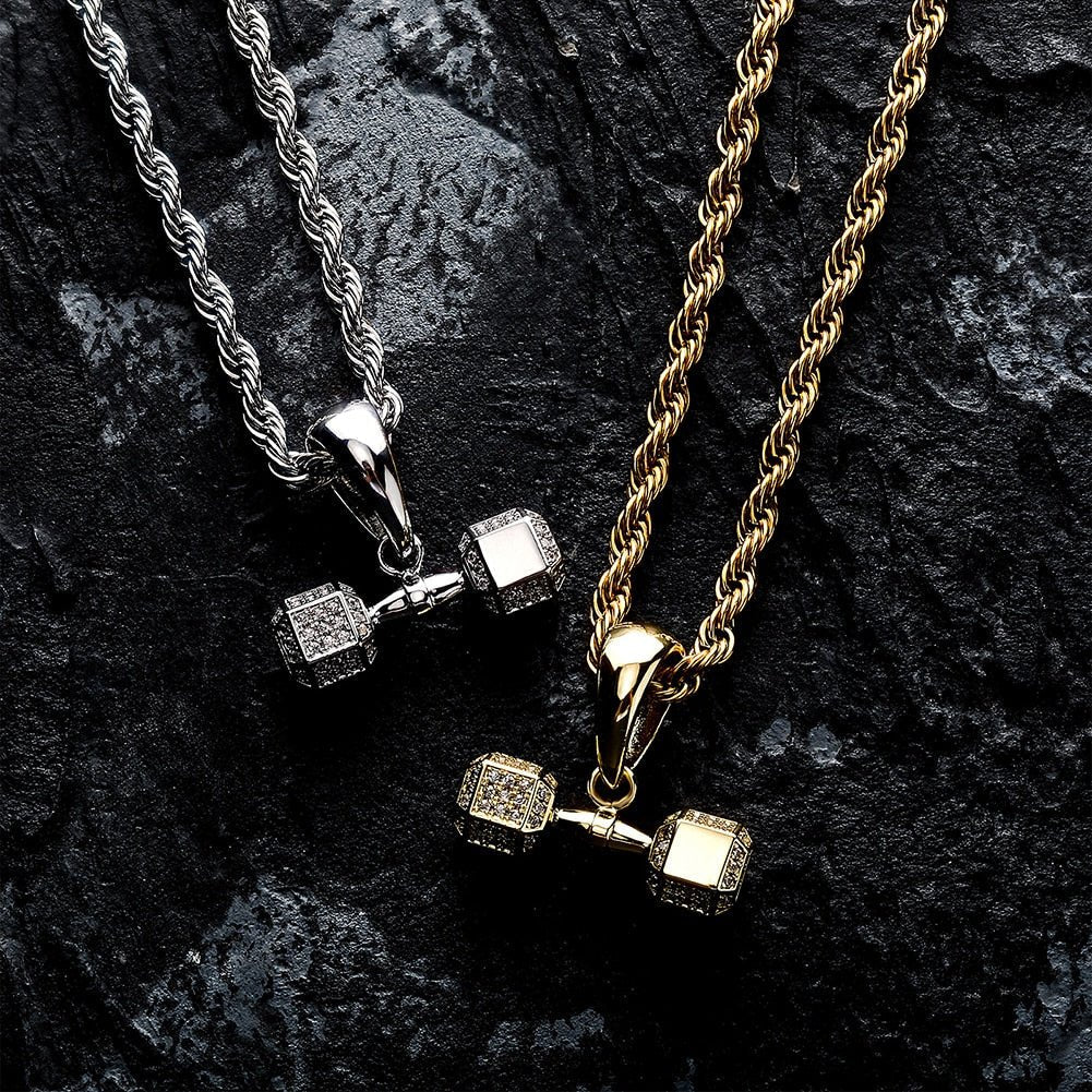 Dumbbell Pendant 14K - ICECI