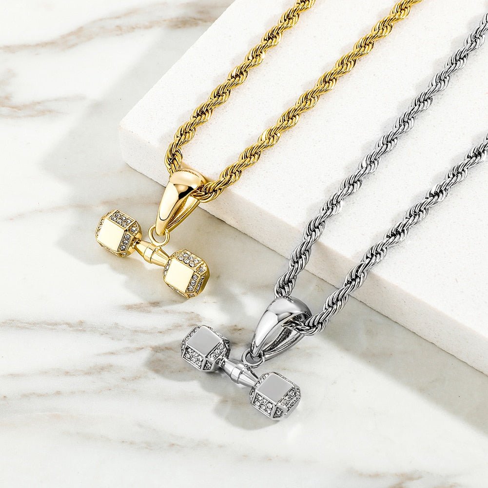 Dumbbell Pendant 14K - ICECI