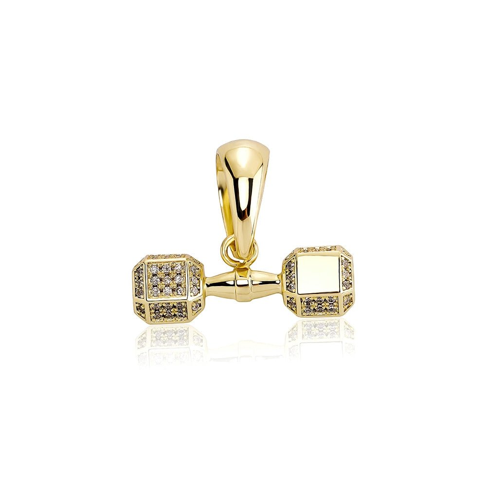 Dumbbell Pendant 14K - ICECI
