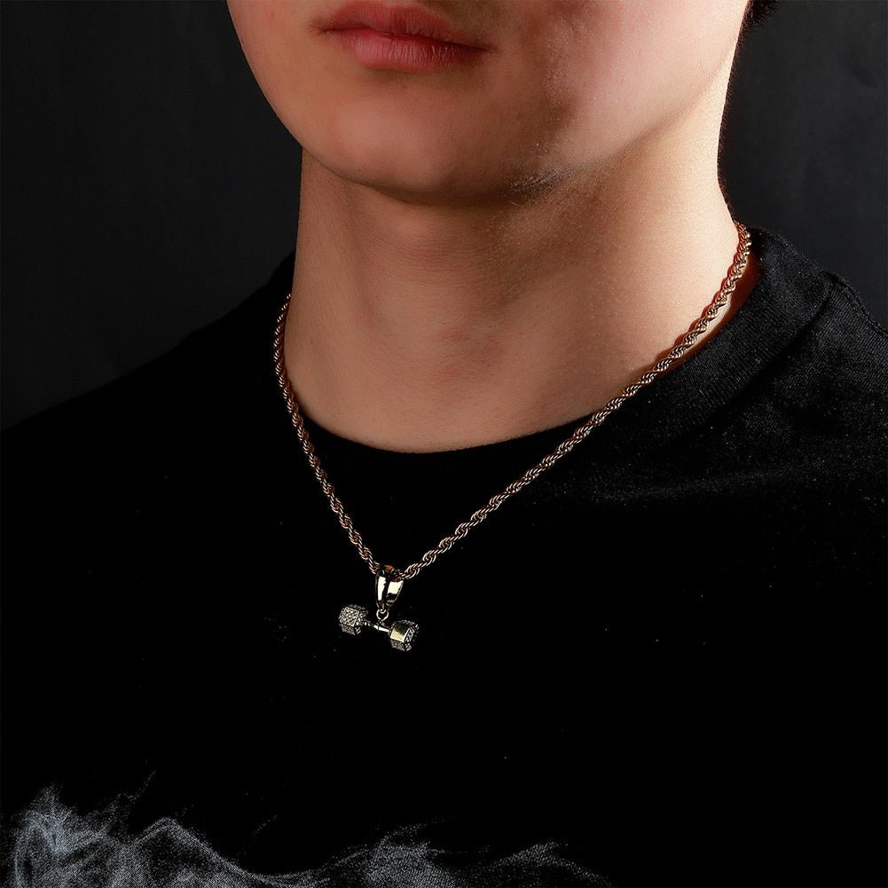 Dumbbell Pendant 14K - ICECI