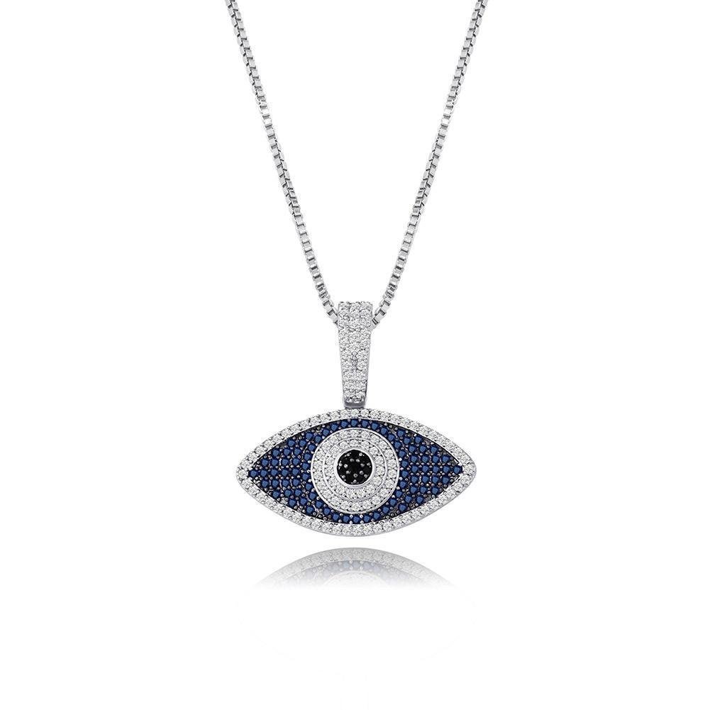 Evil Eye Pendant 14K x Sterling Silver - ICECI
