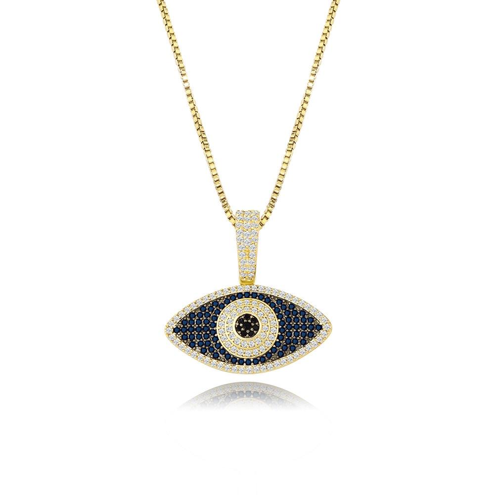 Evil Eye Pendant 14K x Sterling Silver - ICECI