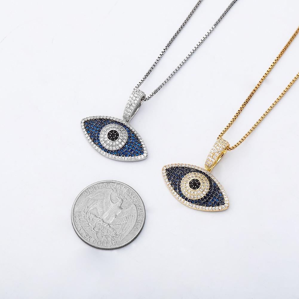 Evil Eye Pendant 14K x Sterling Silver - ICECI