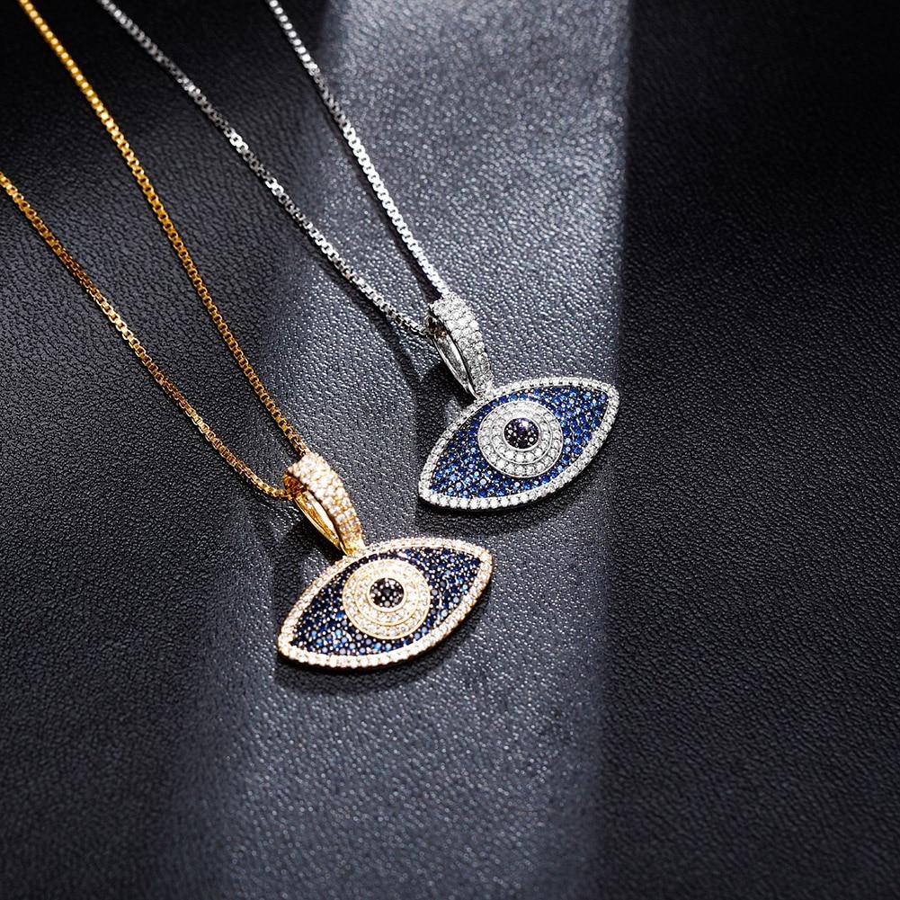 Evil Eye Pendant 14K x Sterling Silver - ICECI