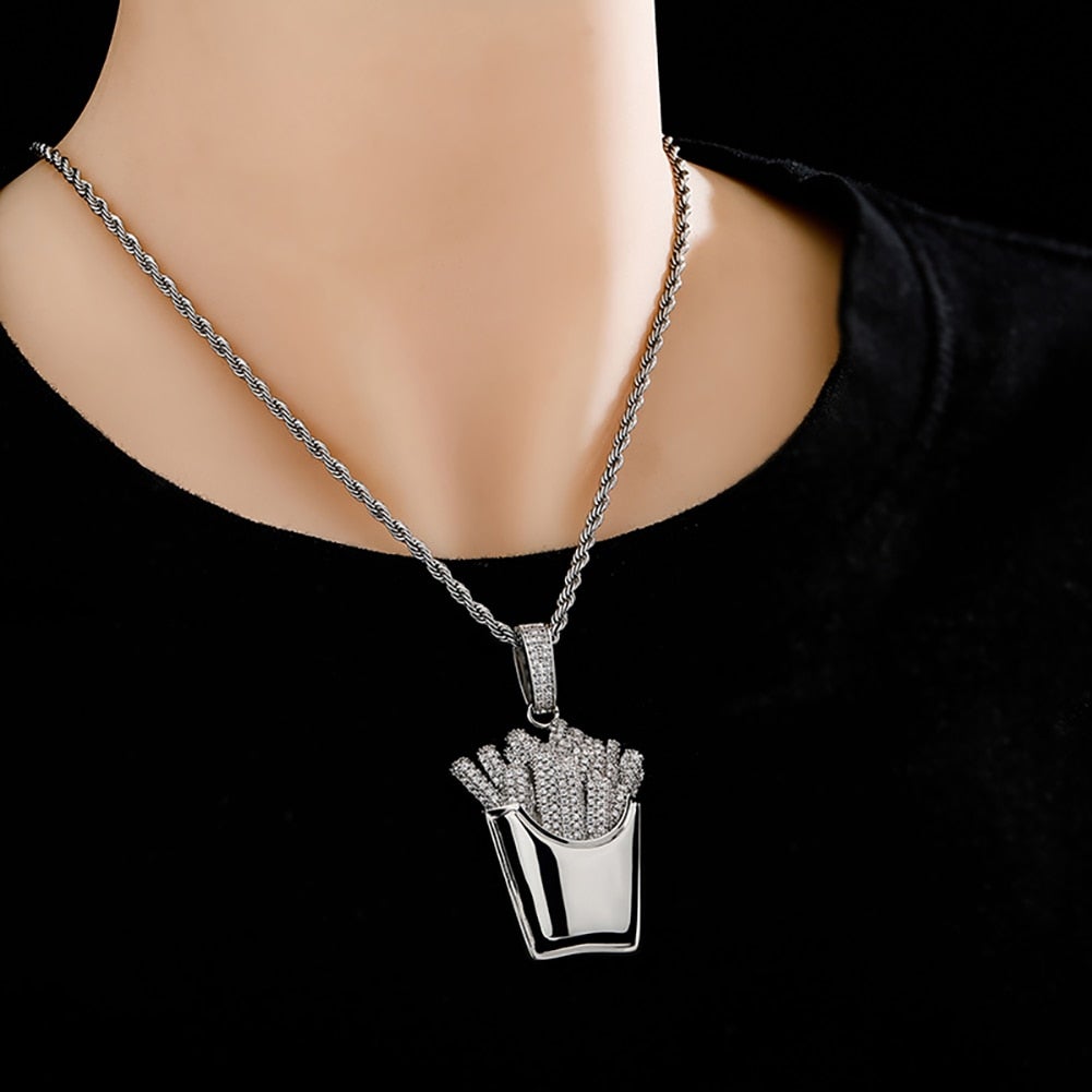 French Fries Pendant 14K - ICECI