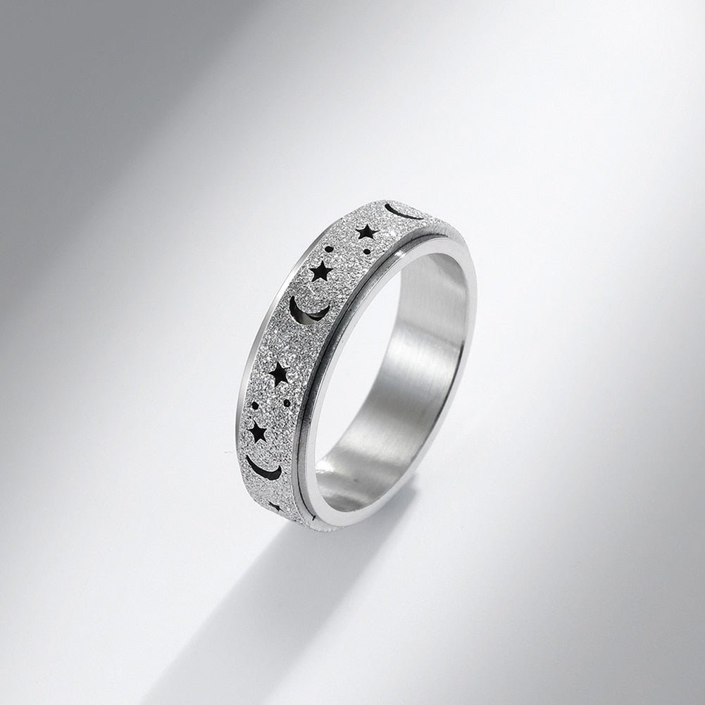 Frosted Star Moon Ring - ICECI