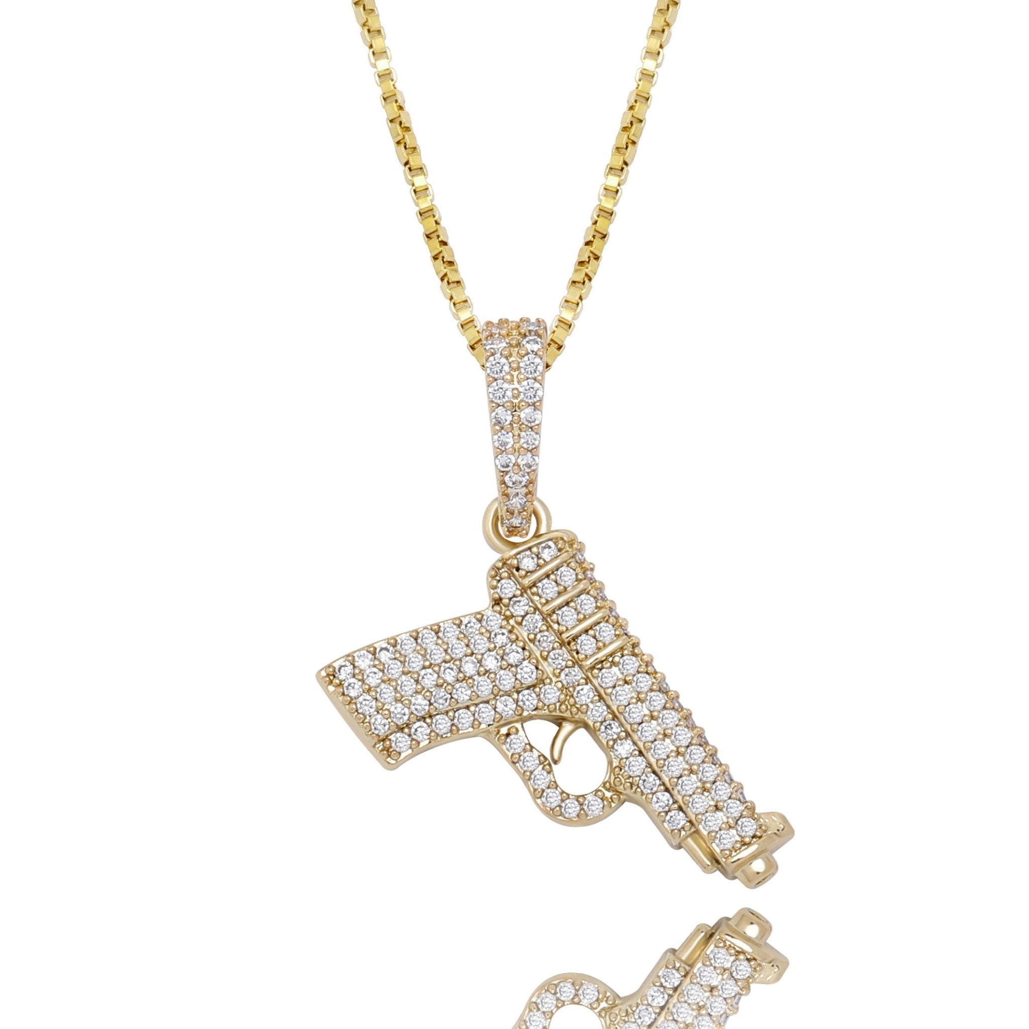 Glock Pendant 14K X Sterling Silver - ICECI