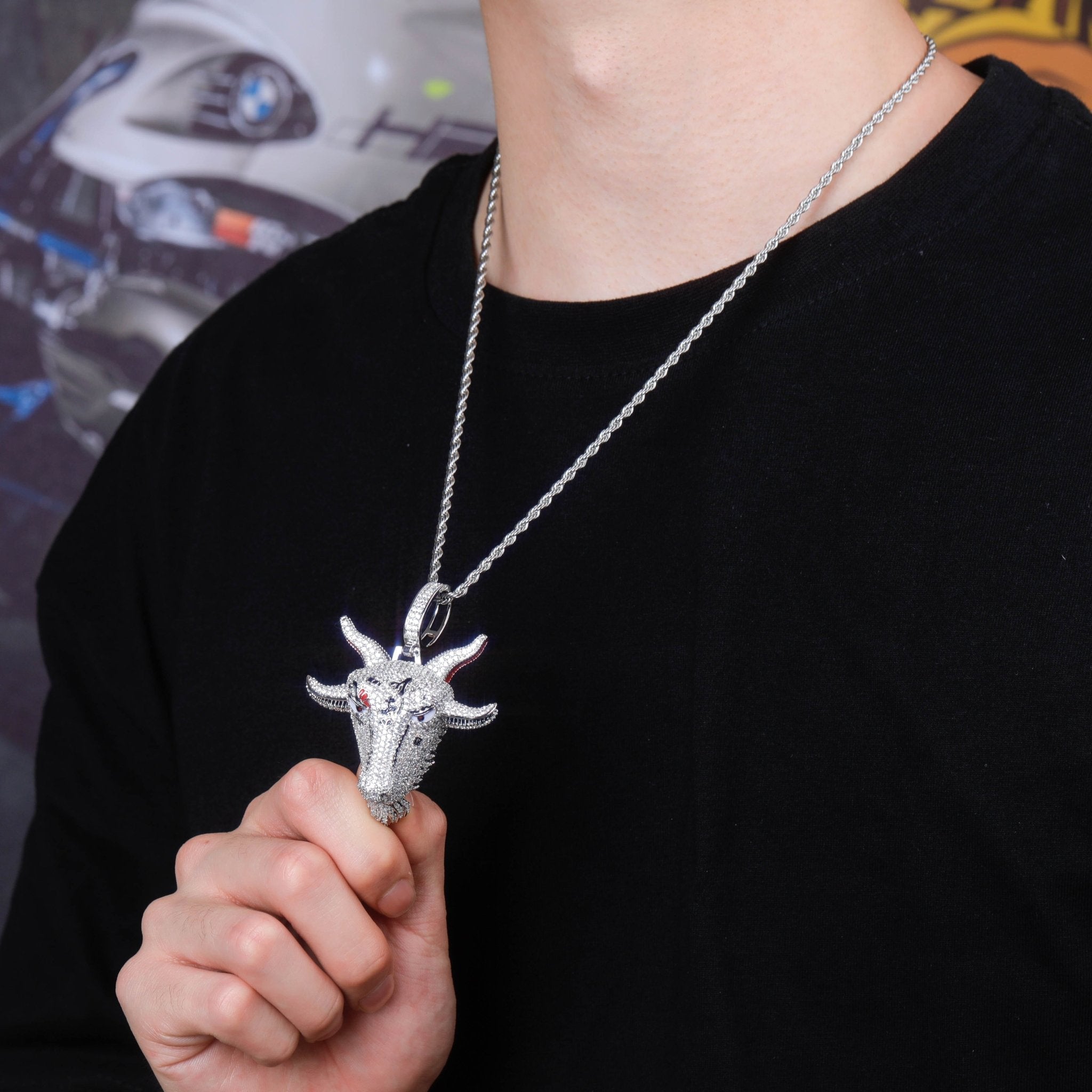 Goat Head Pendant 14K - ICECI