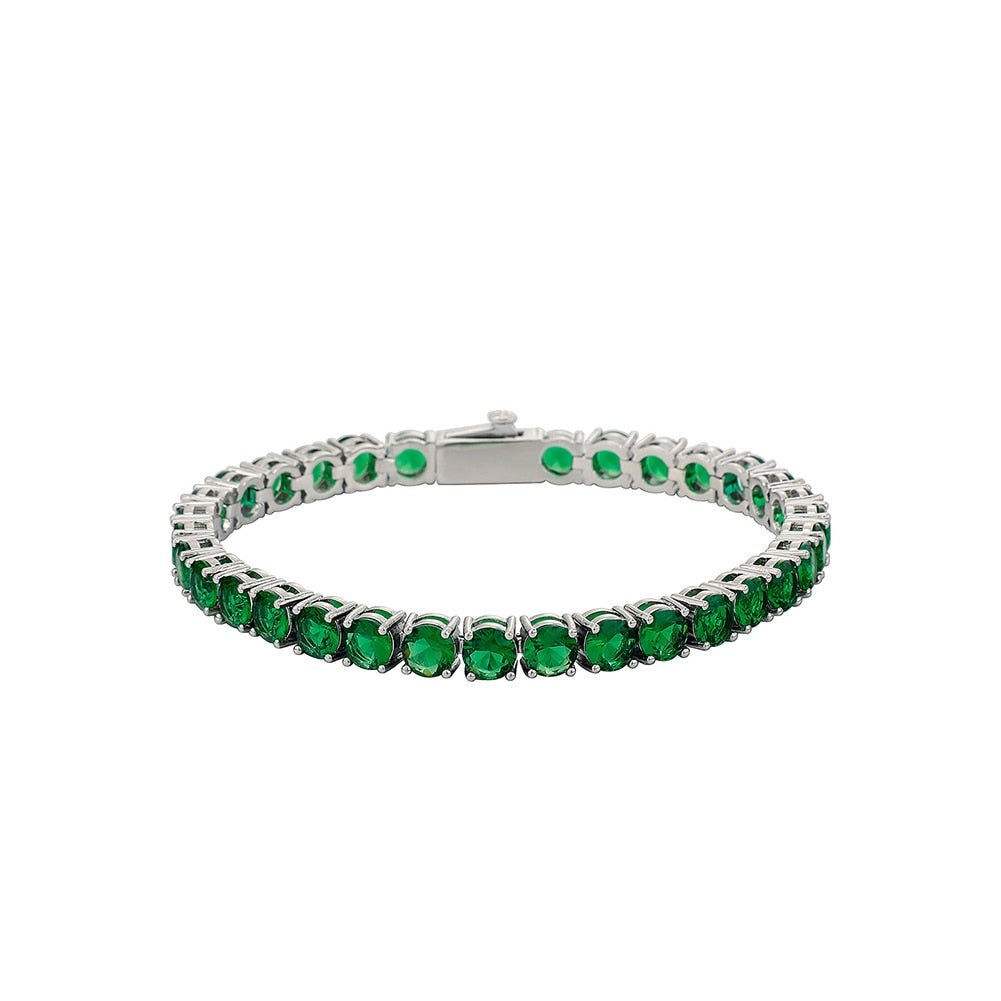 Green Tennis Bracelet 14K - ICECI