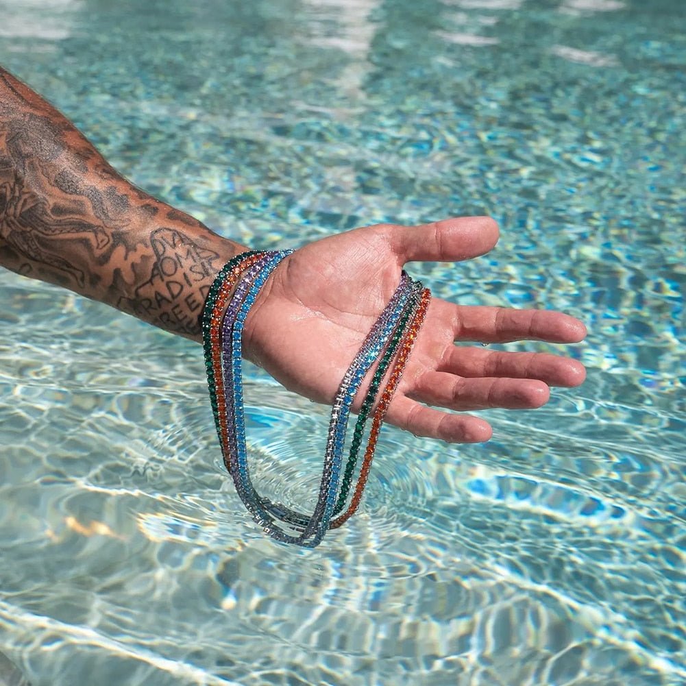 Green Tennis Chain 14K - ICECI