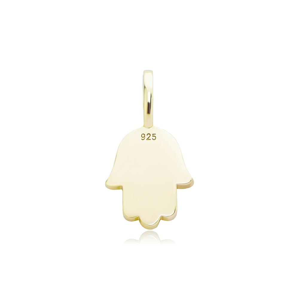 Hamsa Hand Pendant 14K x Sterling Silver - ICECI