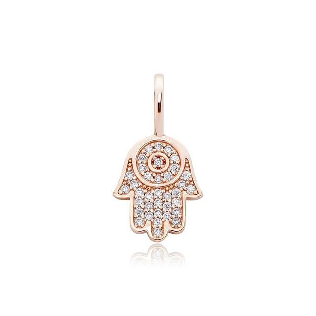 Hamsa Hand Pendant 14K x Sterling Silver - ICECI
